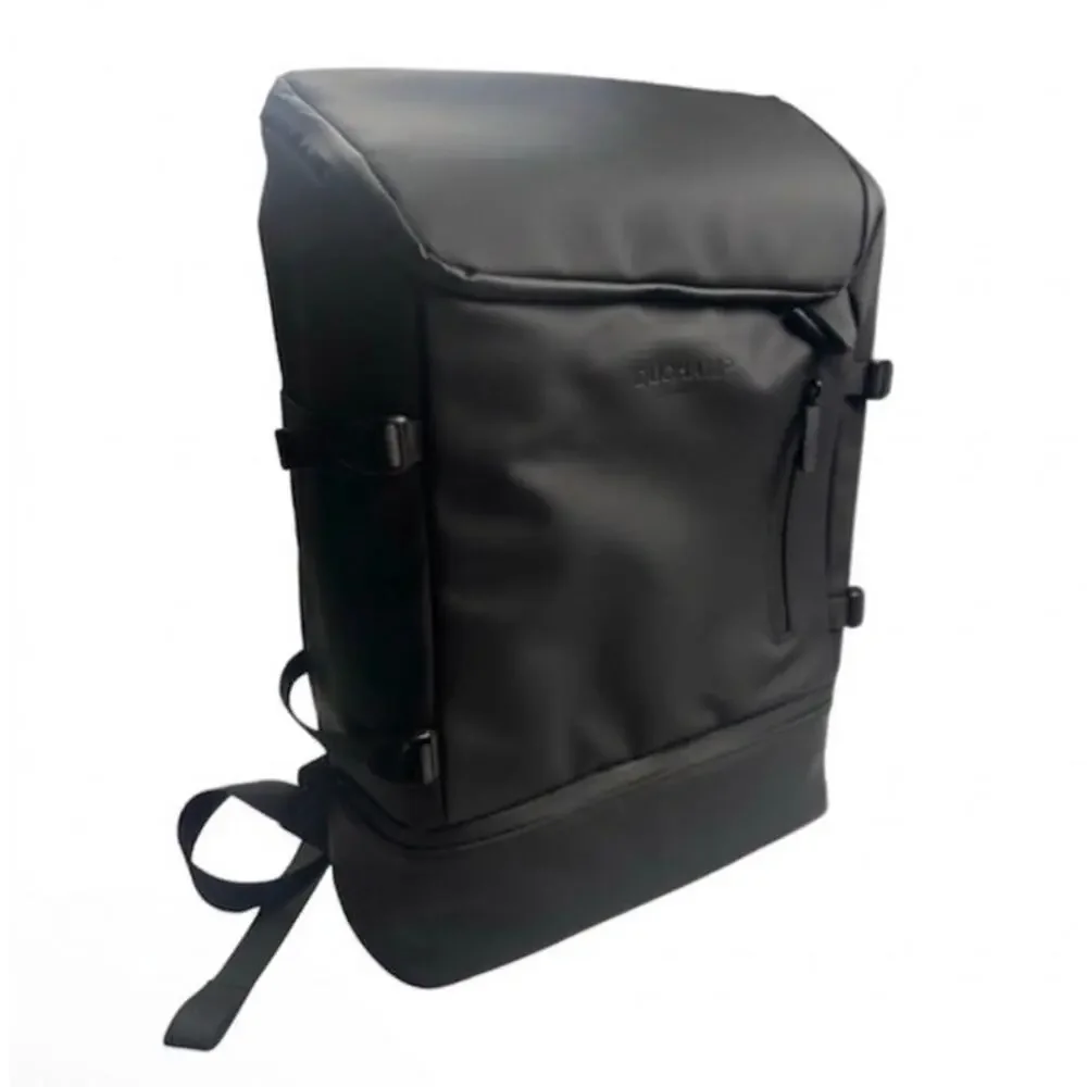 Duchamp London | Men | Black Rubberized Commuter Utility Travel Laptop Backpack
